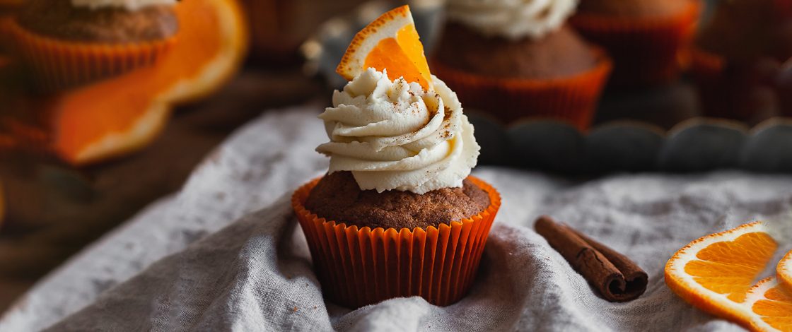 Cupcakes au thé vert orange & cannelle