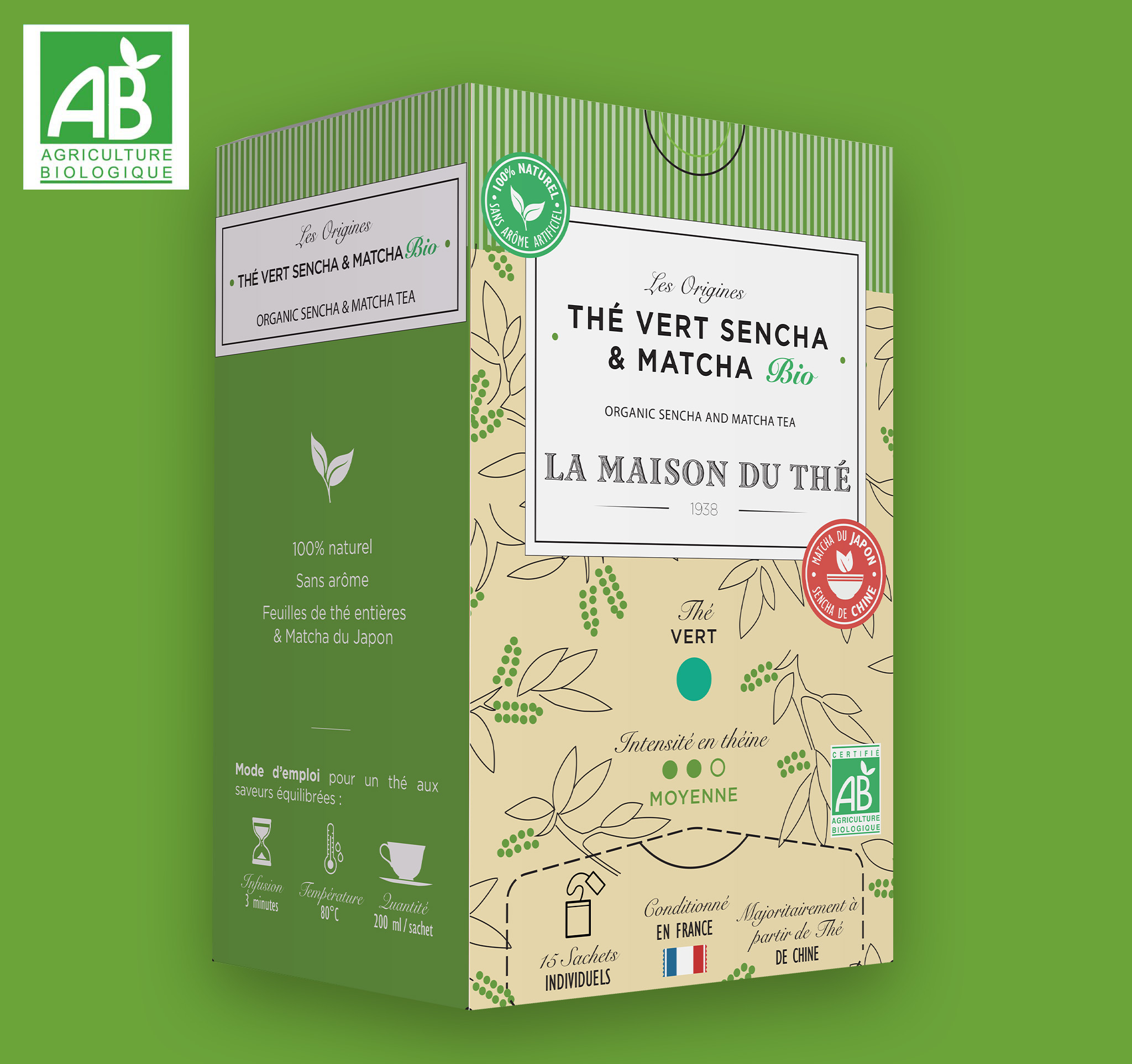 Thé vert Sencha & Matcha Bio La Maison du Thé